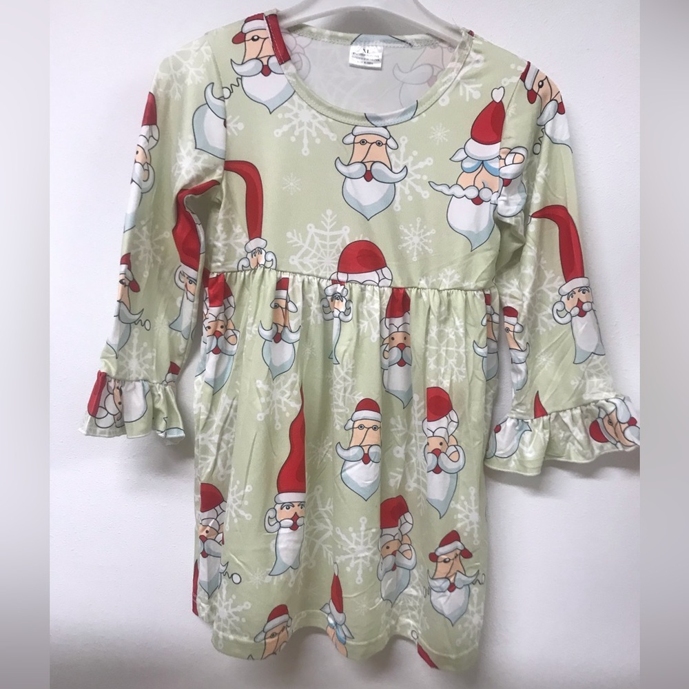 Little Girls Toddler Kids Christmas Santa Snowflake Tree Girl Dress Holiday